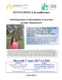 Affiche - Conférence: Développement et reformulation de nouveaux produits alimentaires