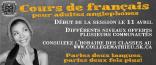 Affiche - Cours de français pour adultes anglophones