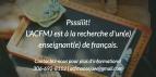 Affiche - Enseigant des cours de français