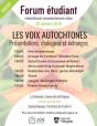 Affiche - Les voix autochtones: présentations, dialogues et échanges