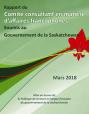 Affiche - Rapport: Politique des services en français du gouvernement de la Saskatchewan.