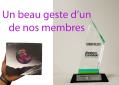 Image - Un beau geste de l'un de nos membres