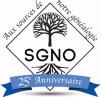 Logo - 25e anniversaire de la Société généalogique du Nord-Ouest